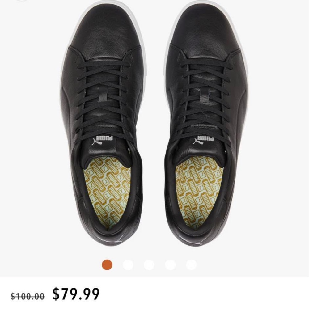 Puma Black Leather Casual Shoes